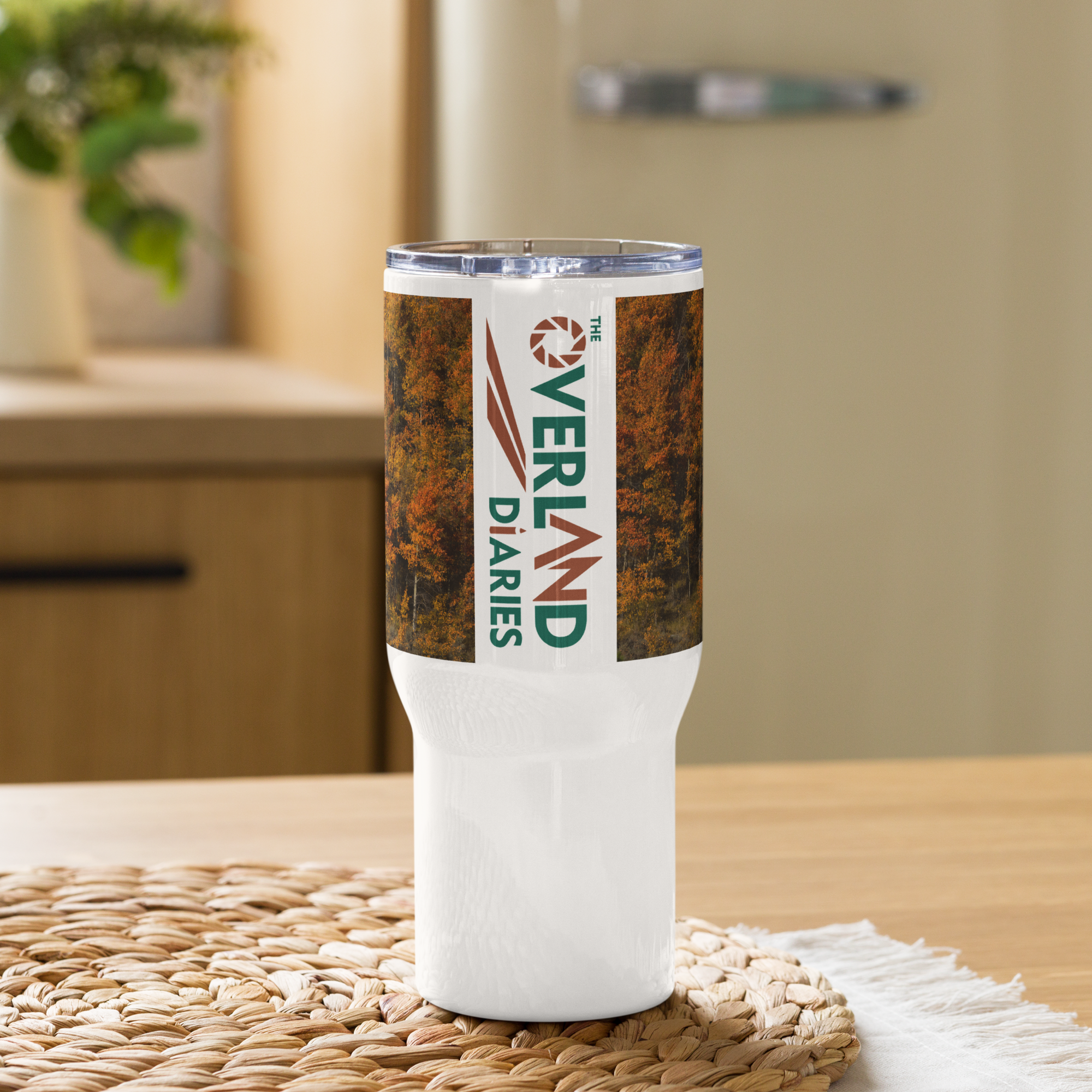 Red Aspen Trees in the Fall Travel Mug with a Handle