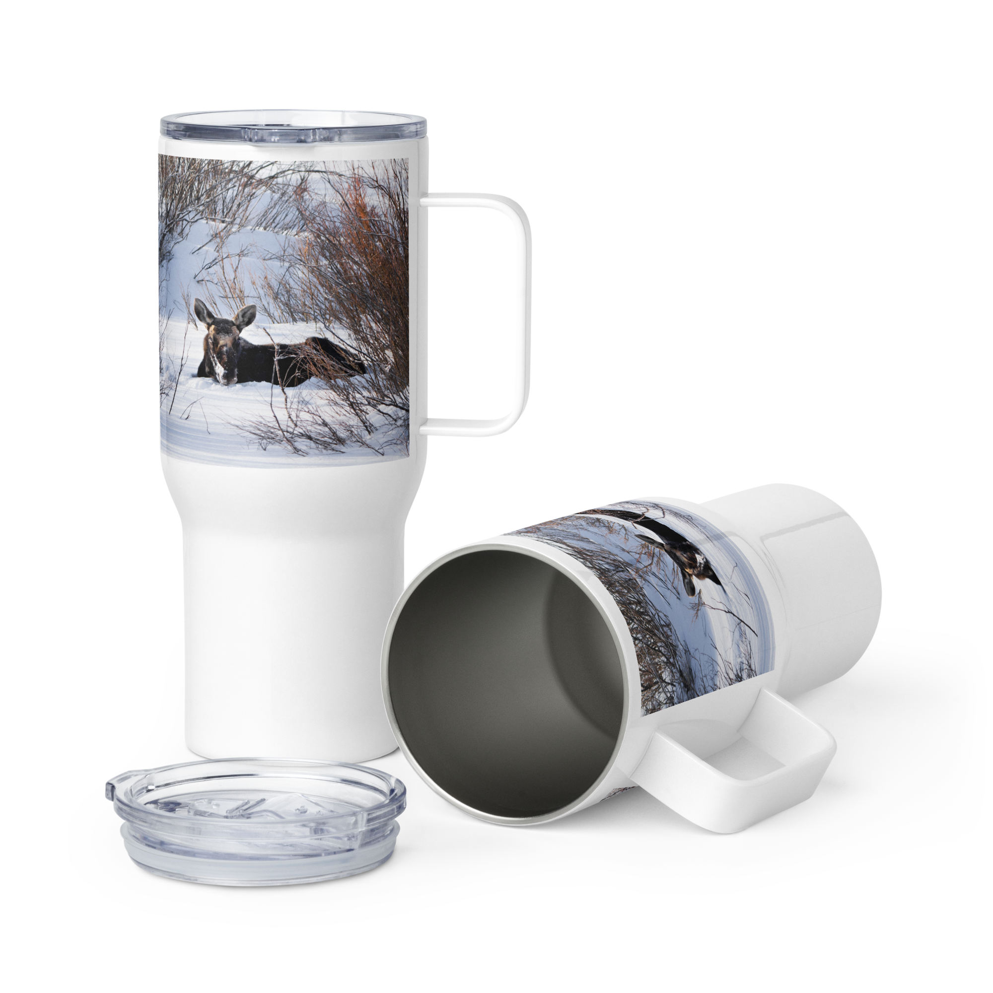 Morning with the Moose: A Travel Mug for Nature’s Peaceful Moments