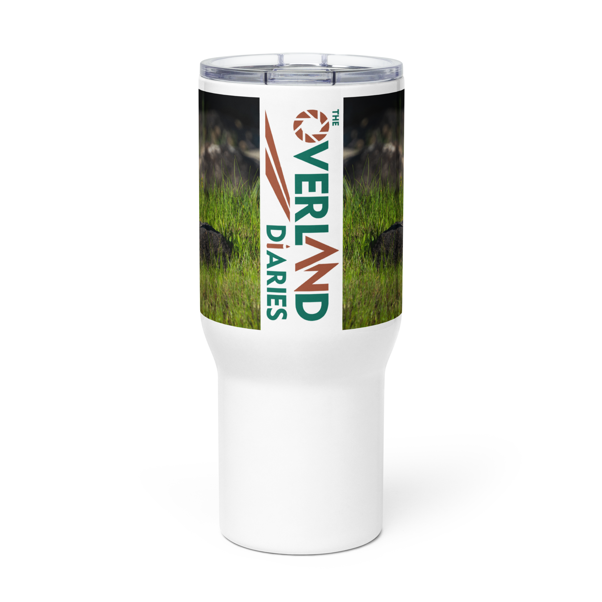American Robin Travel mug with a handle