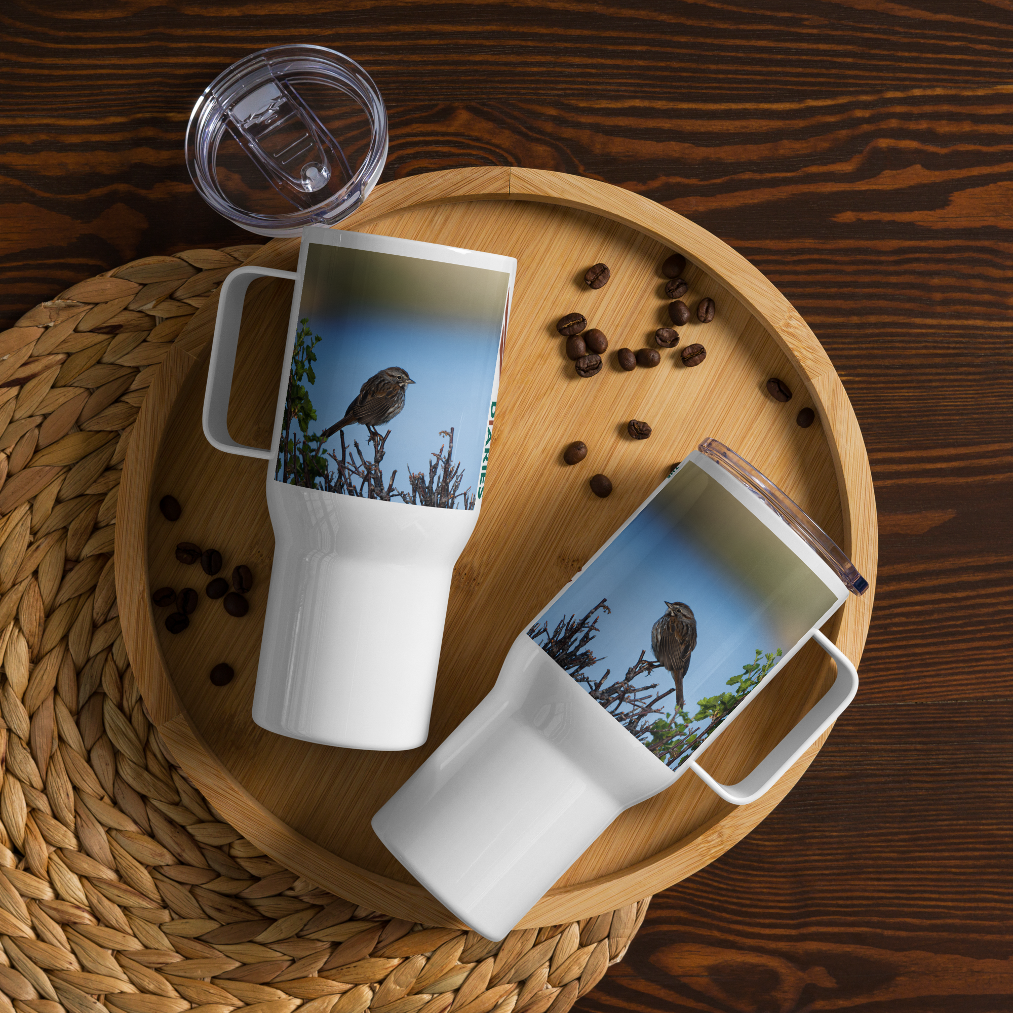 Song Sparrow Travel mug with a handle