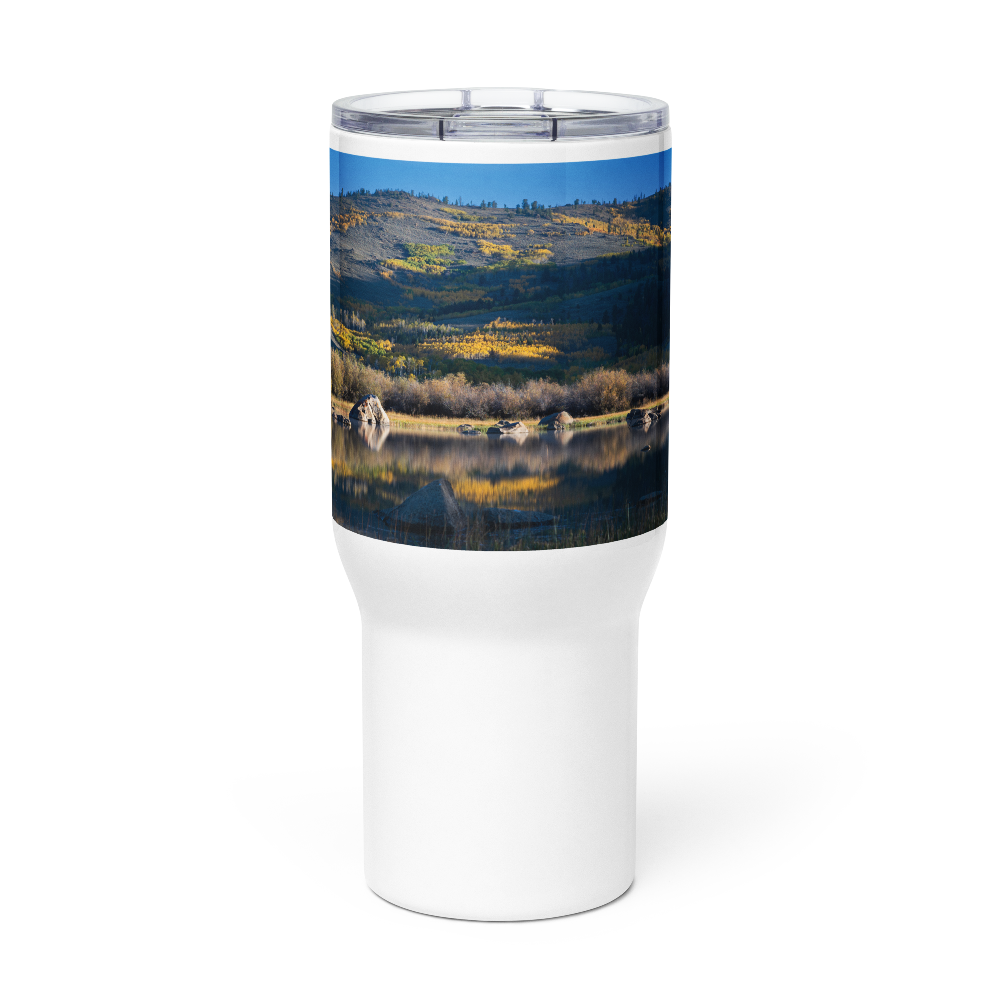 Fall in WyomingTravel mug with a handle