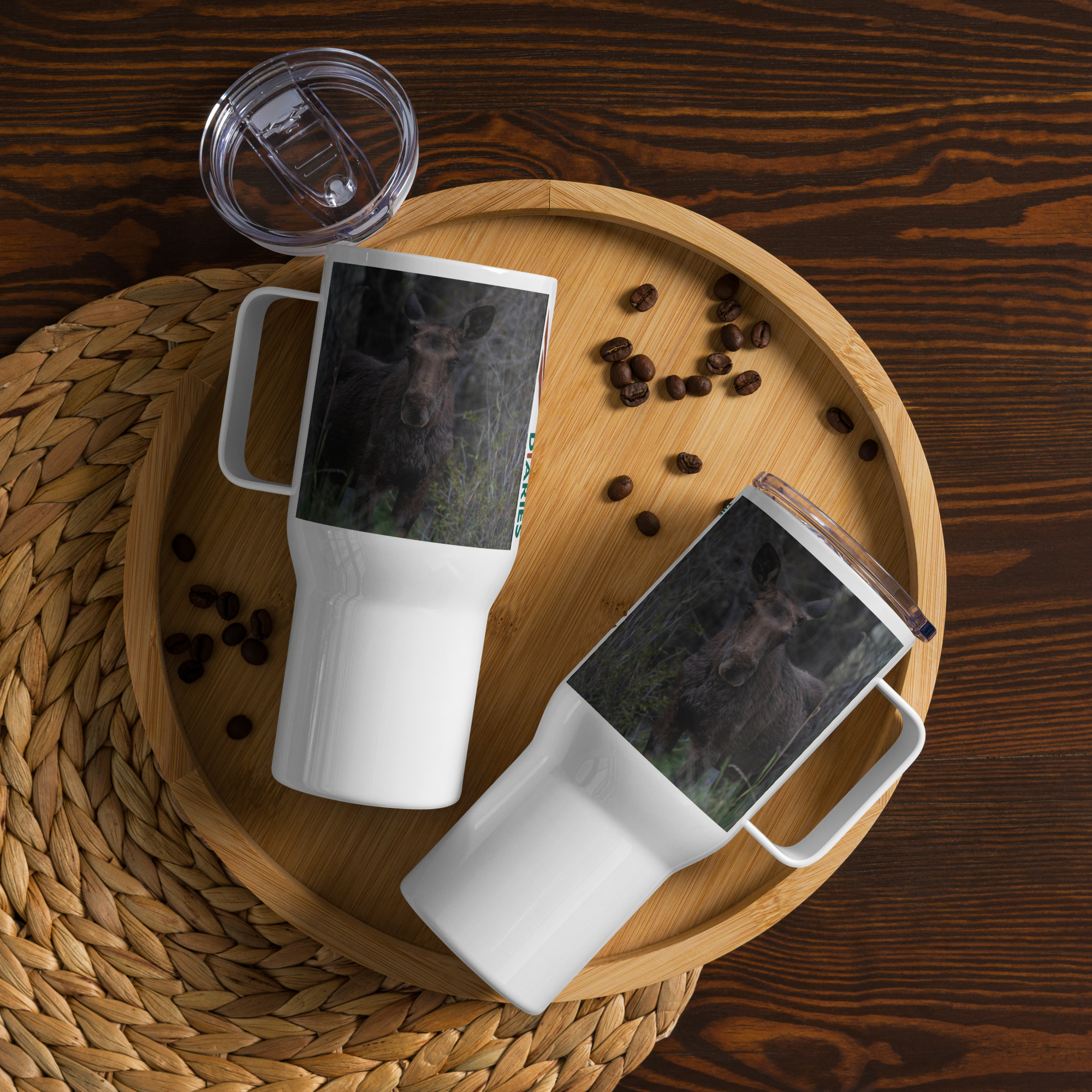 Moose Travel mug with a handle