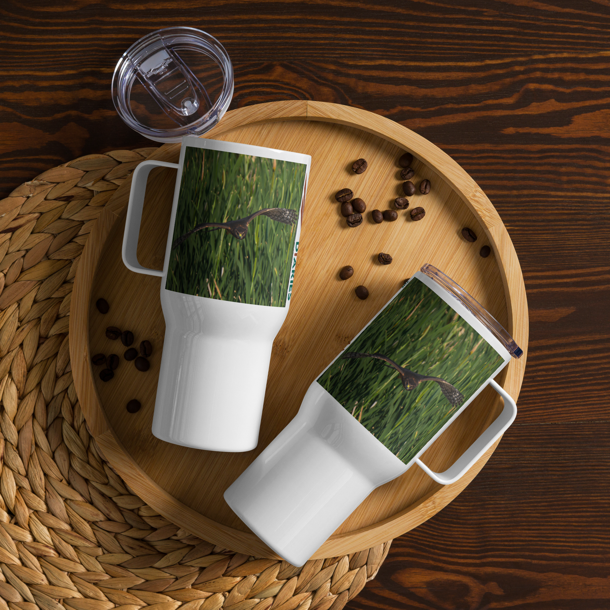 Northern Harrier Travel mug with a handle