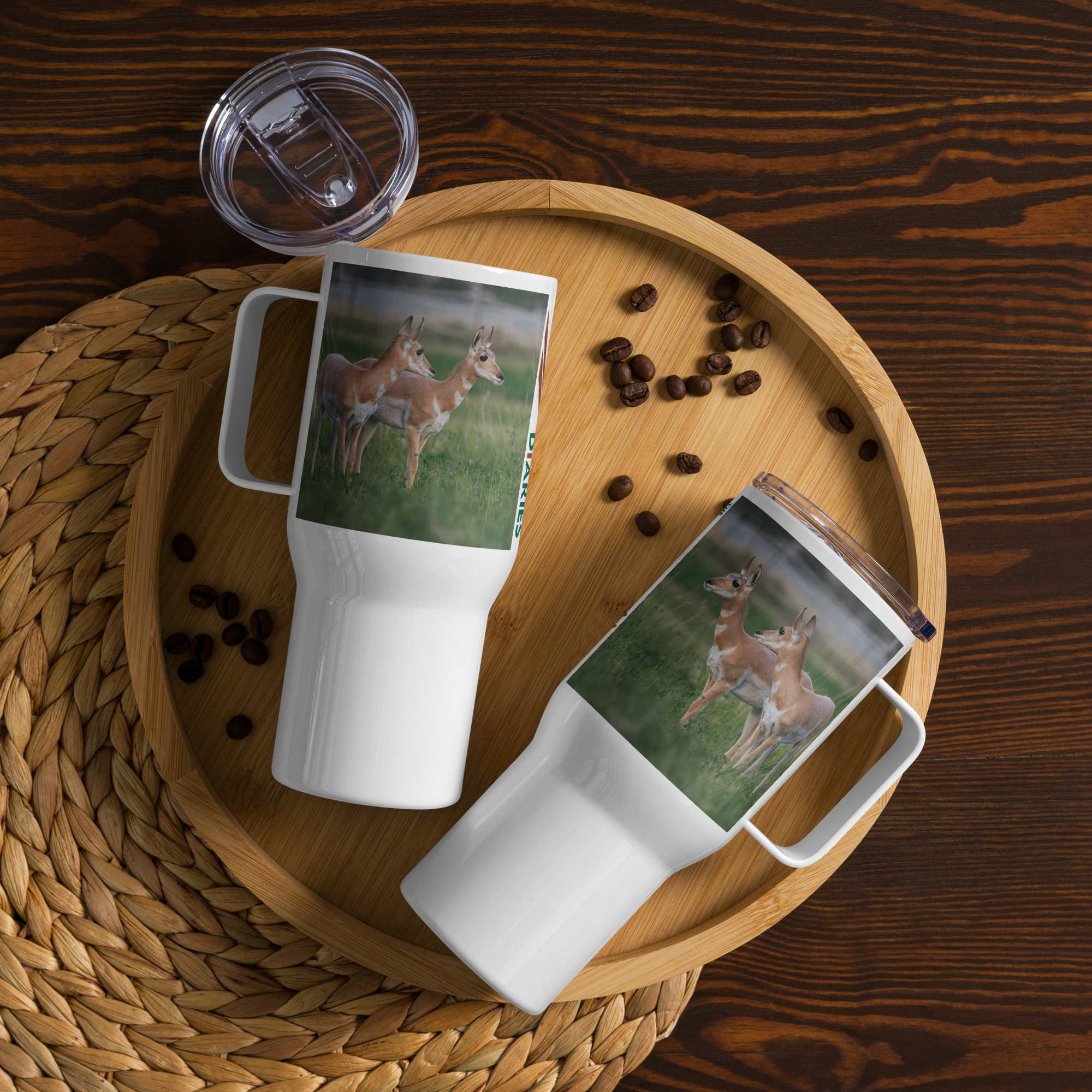 Pronghorn Travel mug with a handle