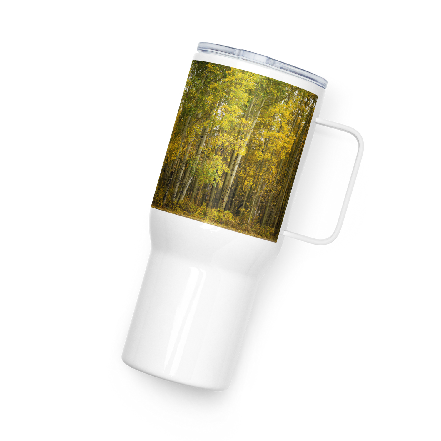 Aspens in the Fall Travel mug With a Handle