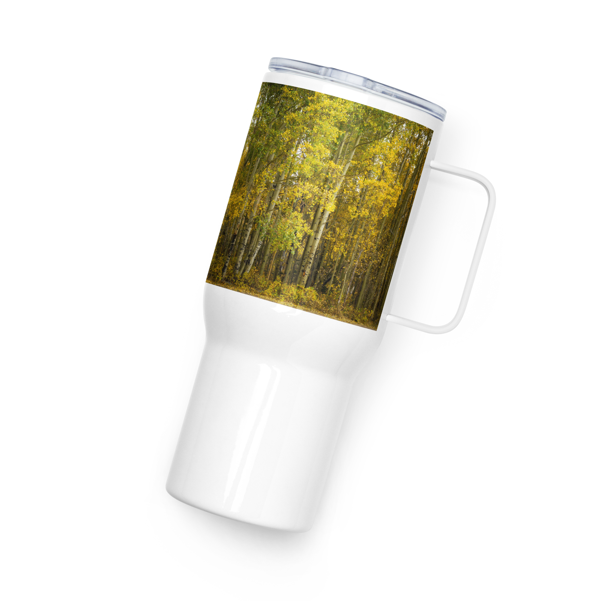Aspens in the Fall Travel mug With a Handle