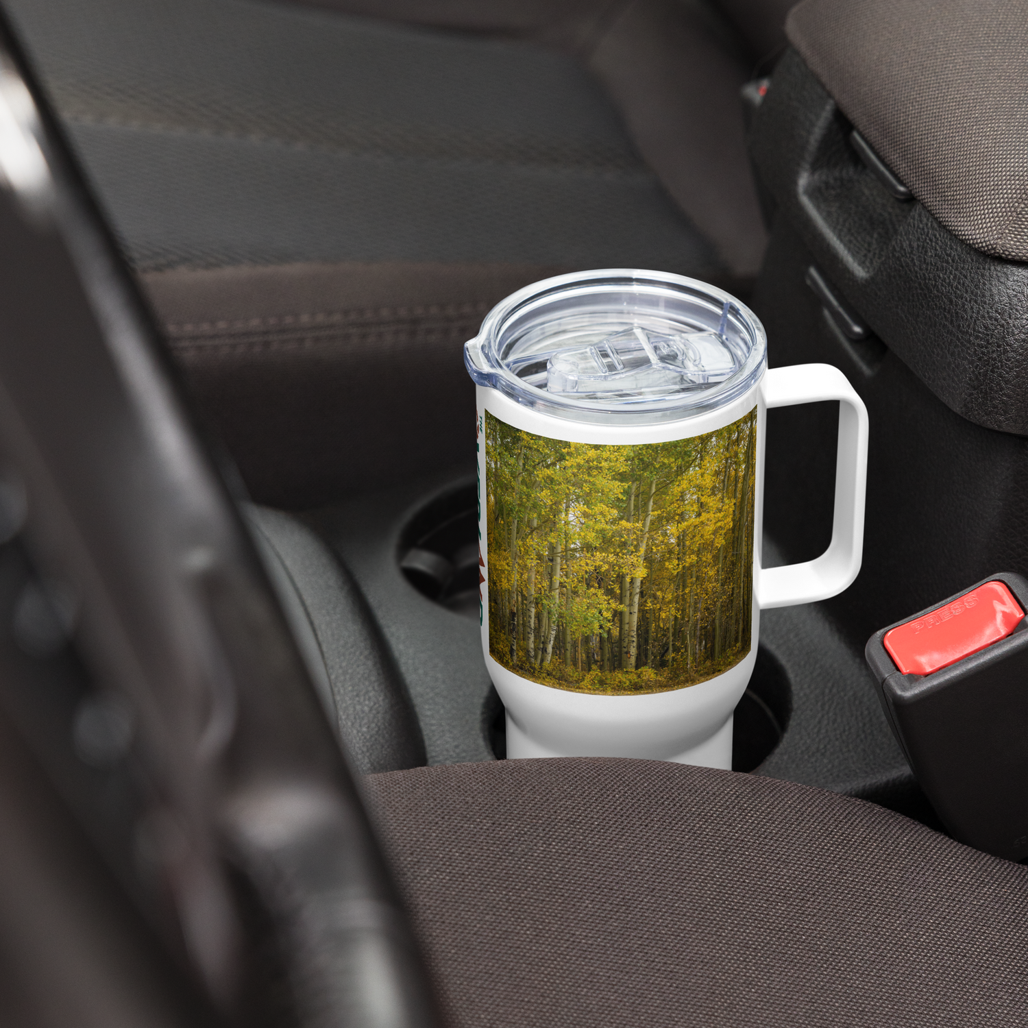 Aspens in the Fall Travel mug With a Handle