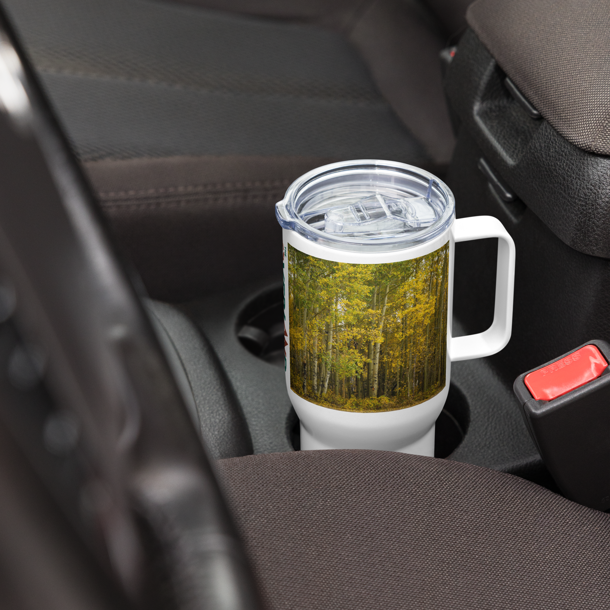 Aspens in the Fall Travel mug With a Handle