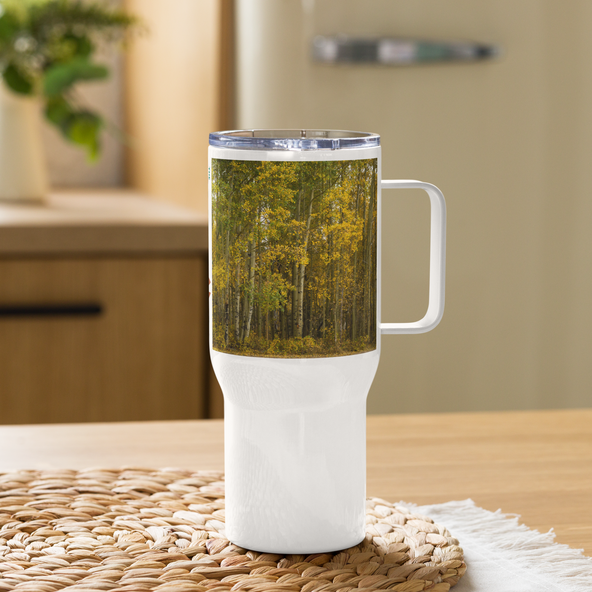 Aspens in the Fall Travel mug With a Handle