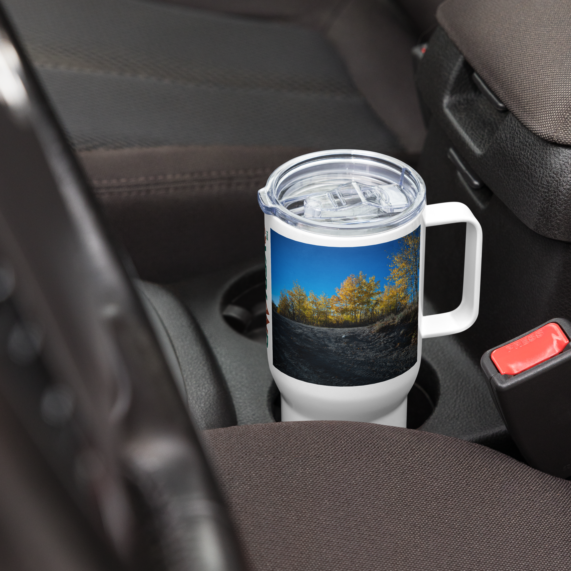 Fall Scenery Travel mug With a Handle
