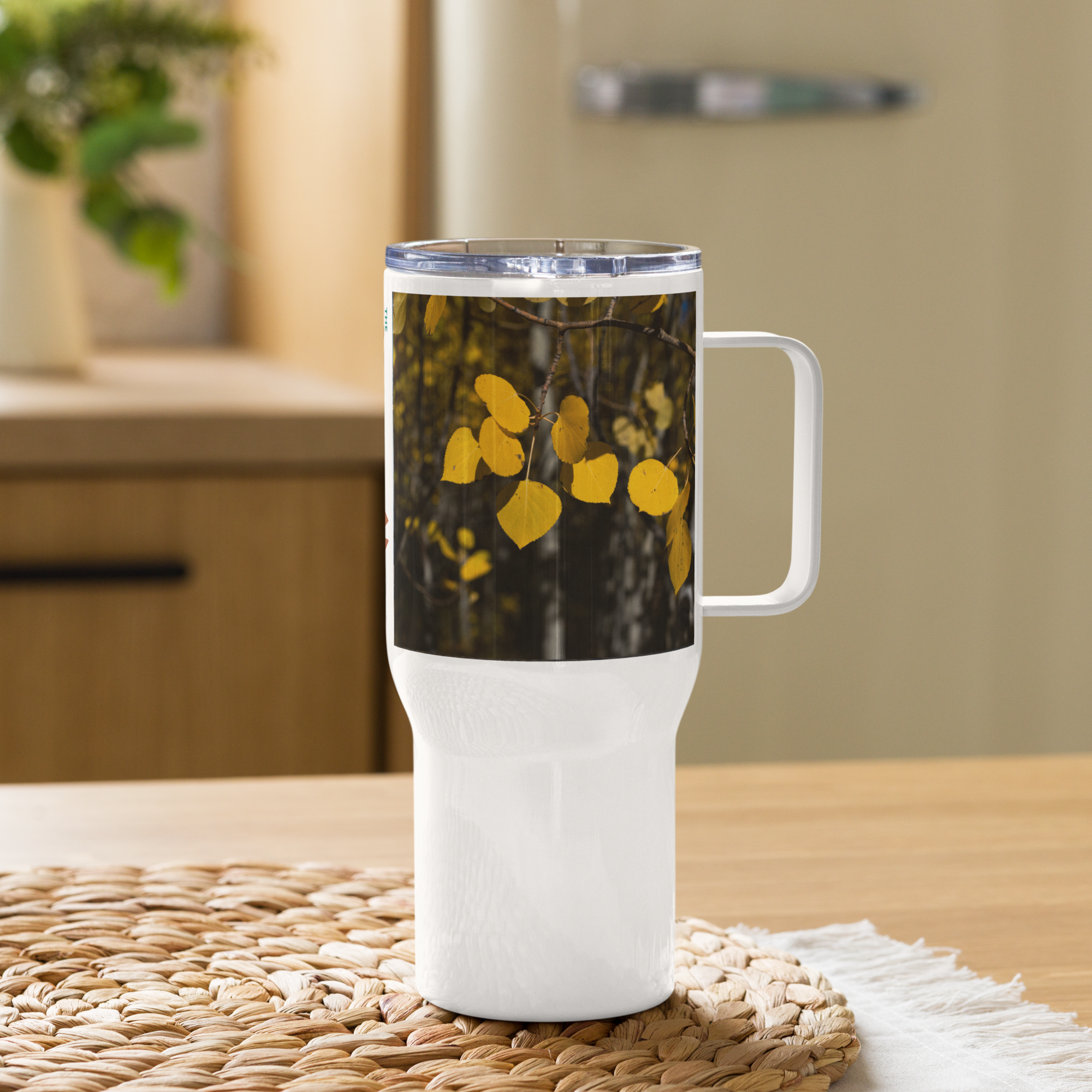 Fall Leaves Travel mug With a Handle