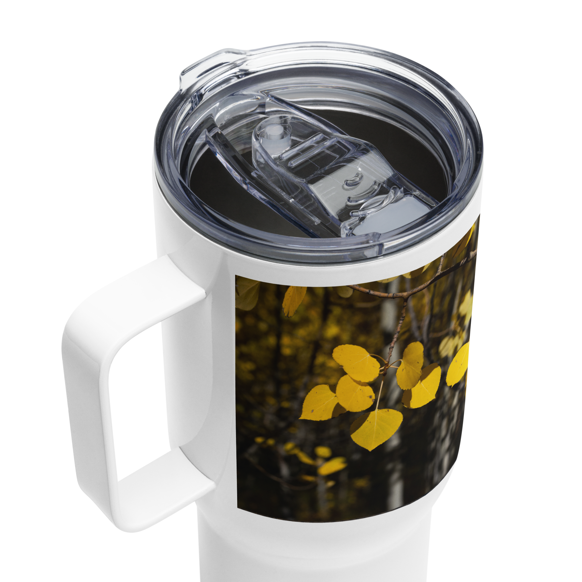 Fall Leaves Travel mug With a Handle
