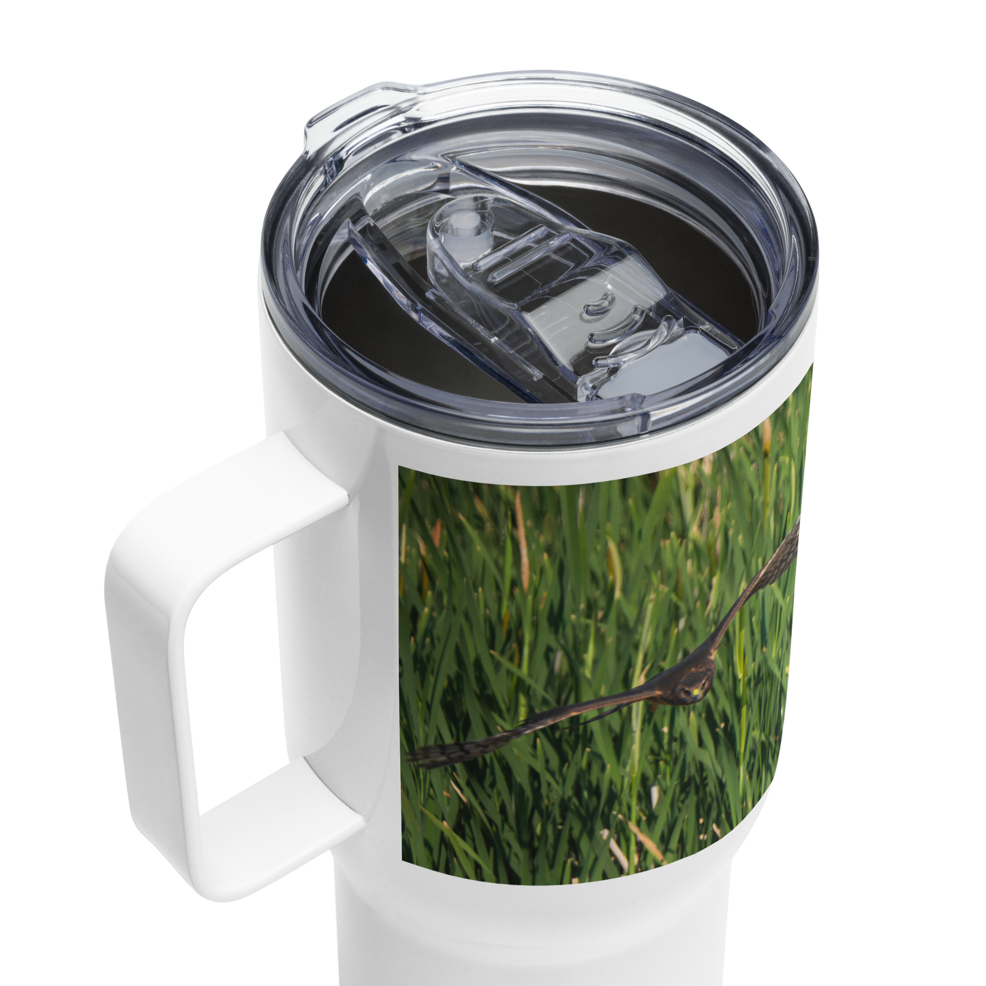 Northern Harrier Travel mug with a handle