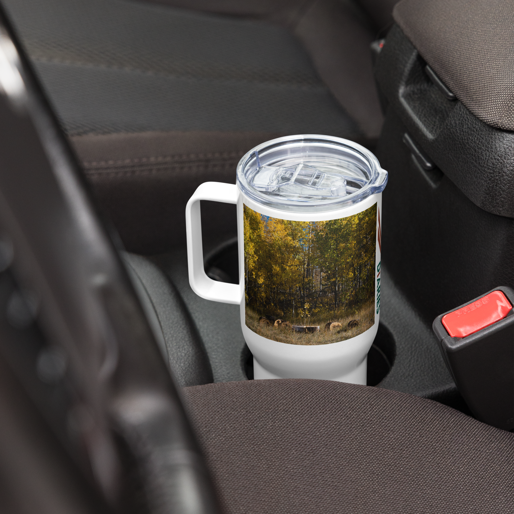 Aspens in the Fall Travel mug With a Handle