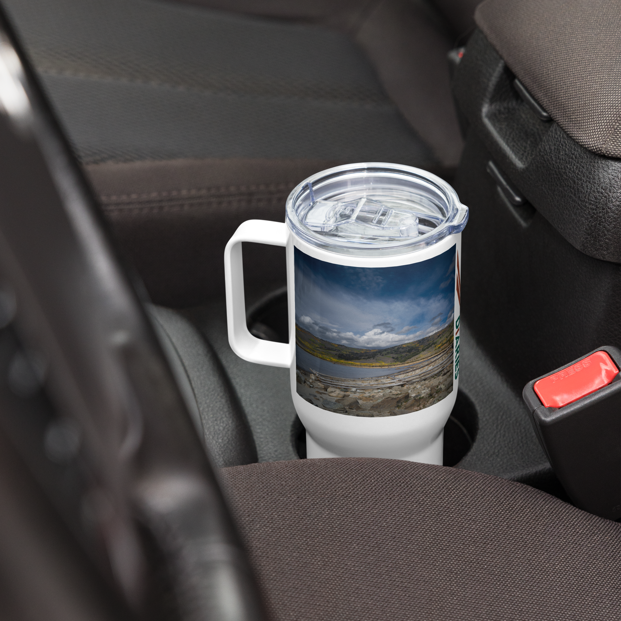Wyoming in the Fall Travel mug With a Handle