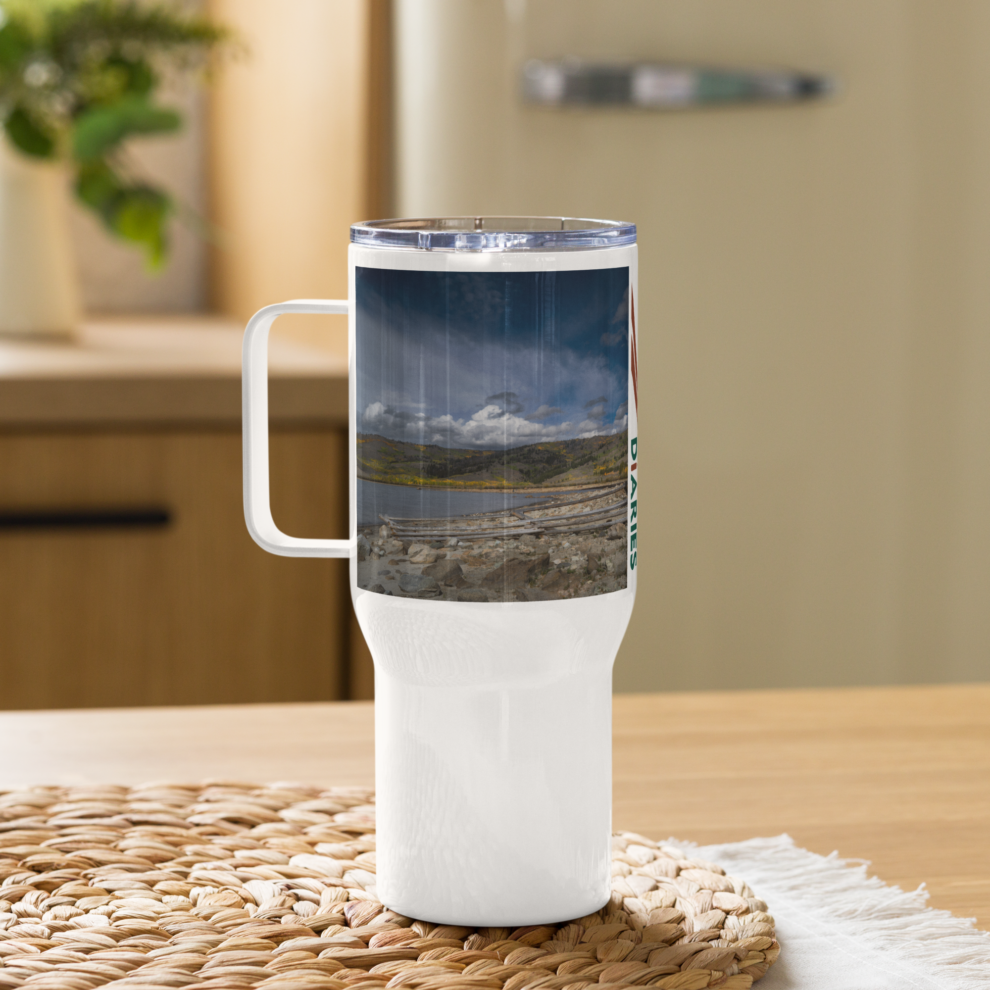 Wyoming in the Fall Travel mug With a Handle