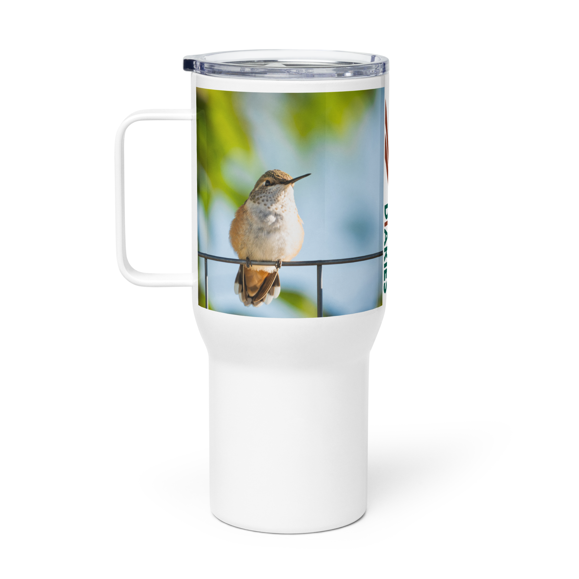 Hummingbird Travel mug with a handle