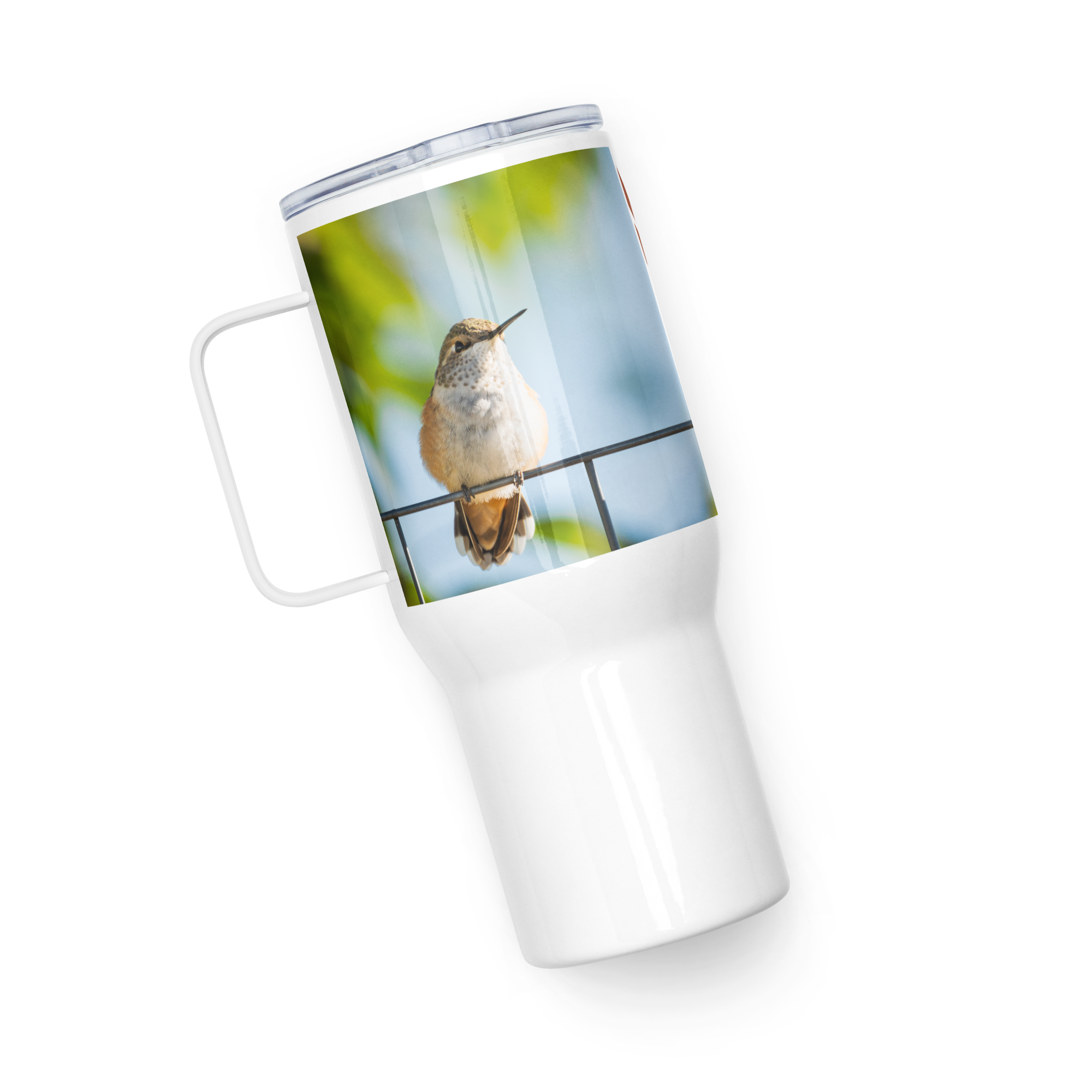 Hummingbird Travel mug with a handle