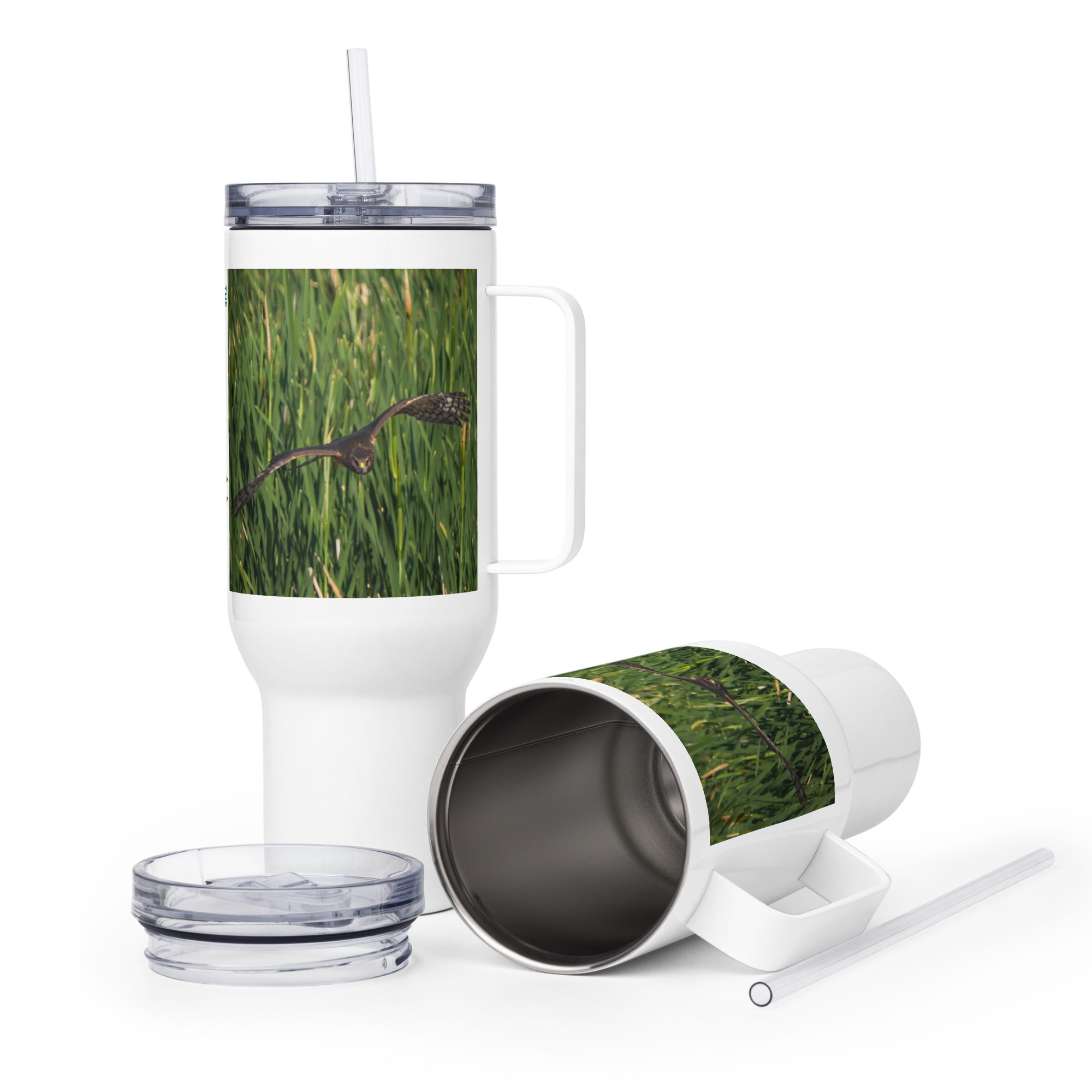 Northern Harrier Travel mug with a handle