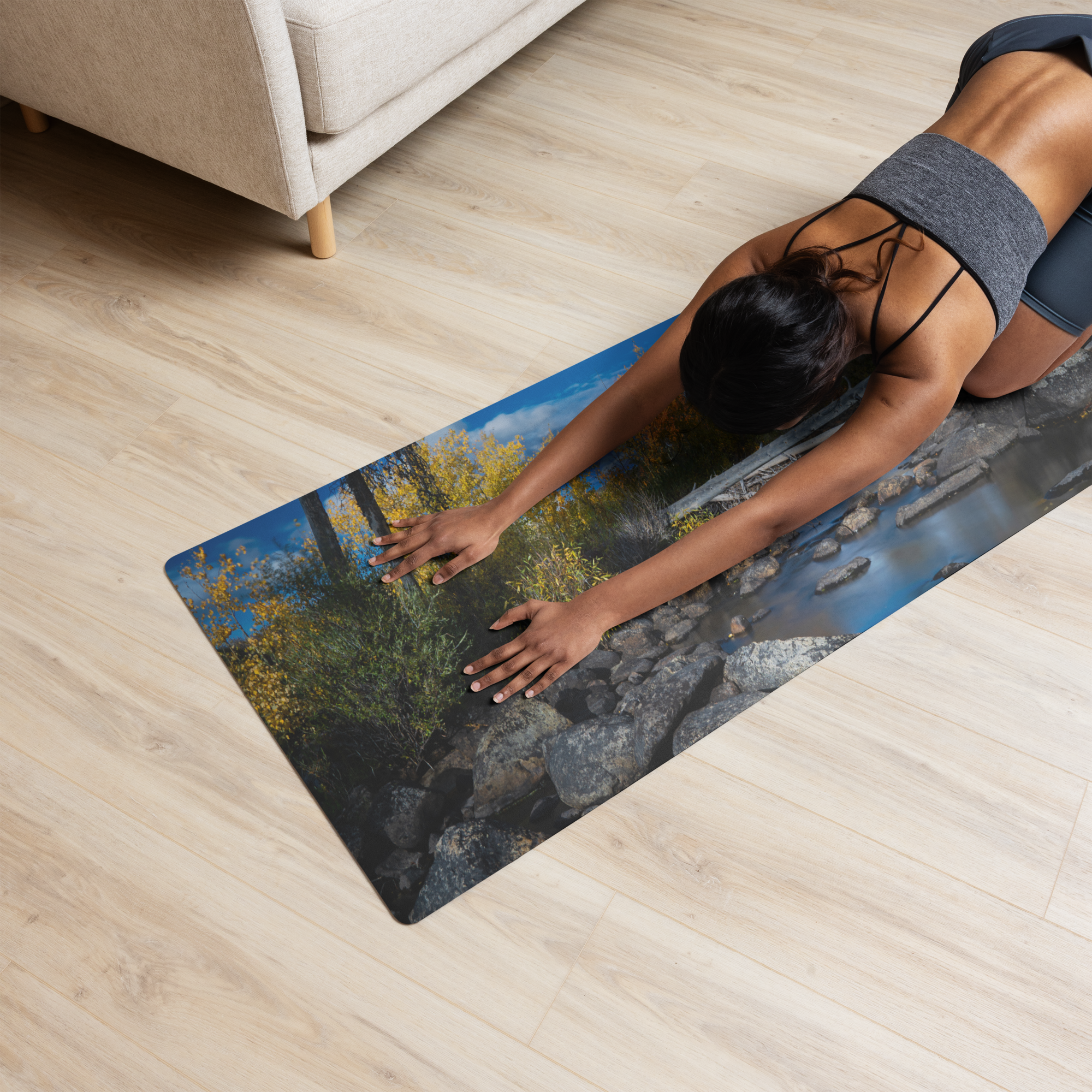 Fall Scenery Yoga mat