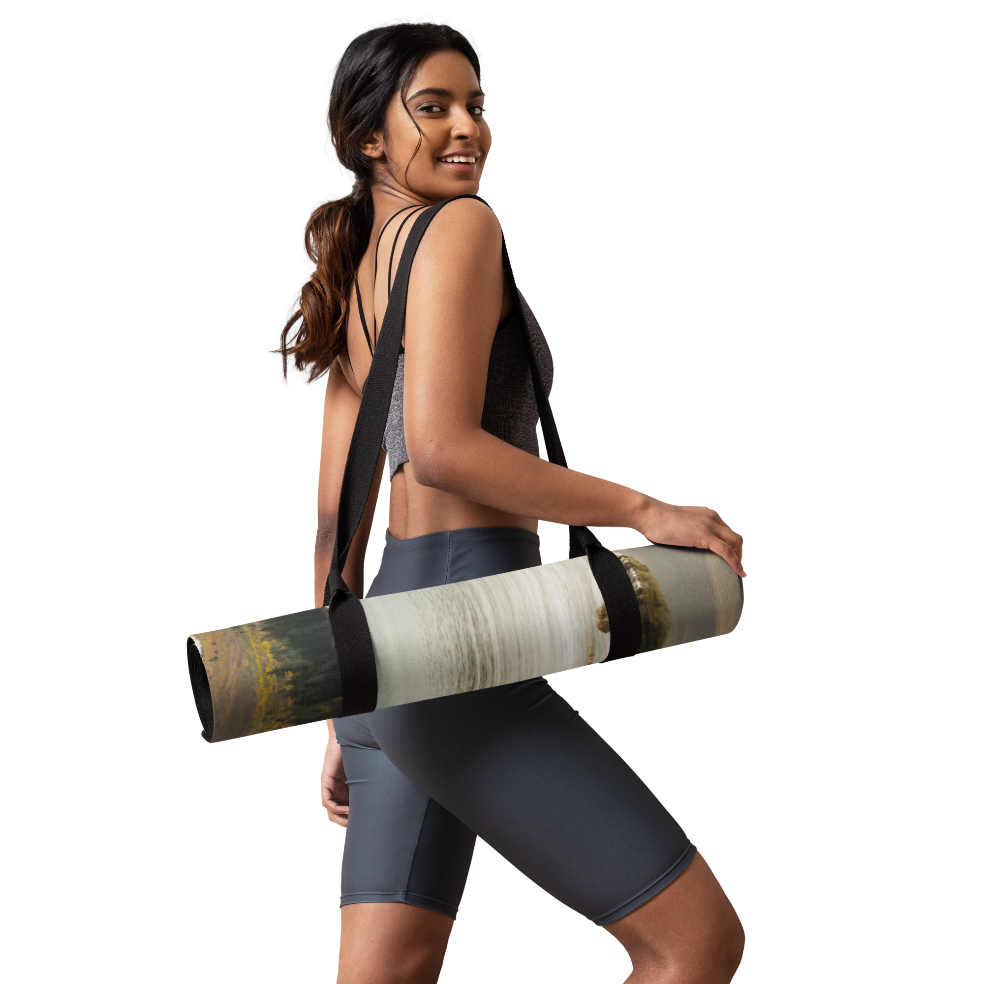 New Fork Lake in the Fall Yoga mat