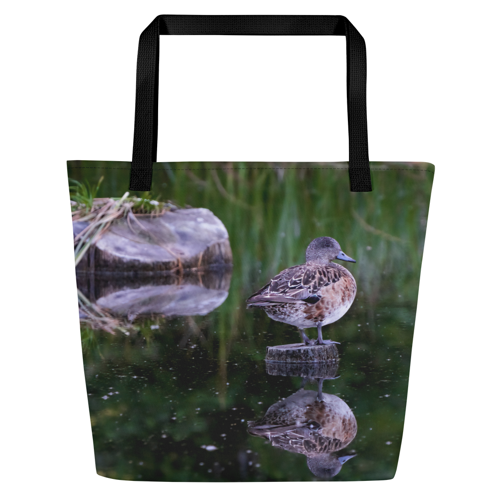 American Wigeon All-Over Print Large Tote Bag - The Overland Diaries