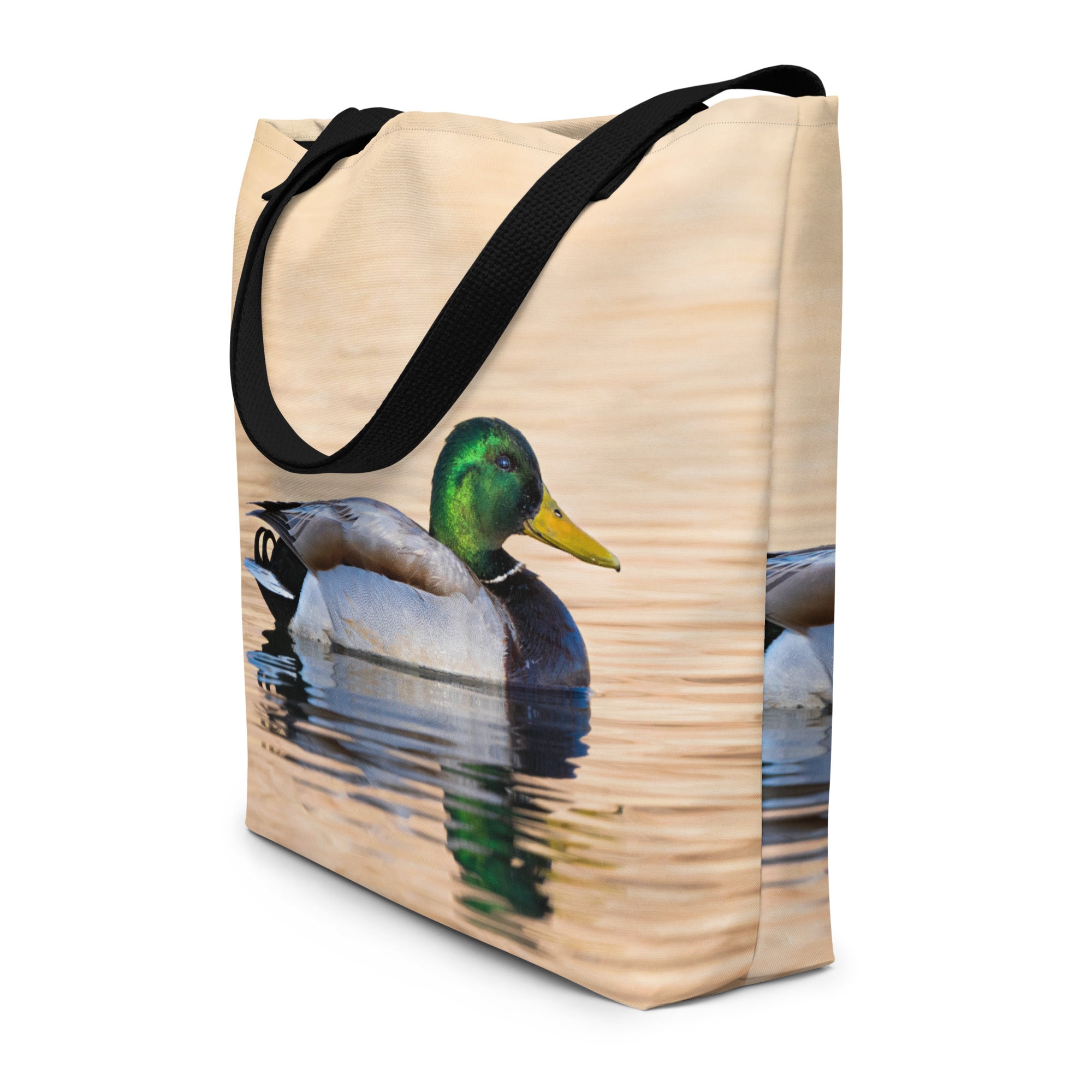 Mallard Duck All-Over Print Large Tote Bag - The Overland Diaries