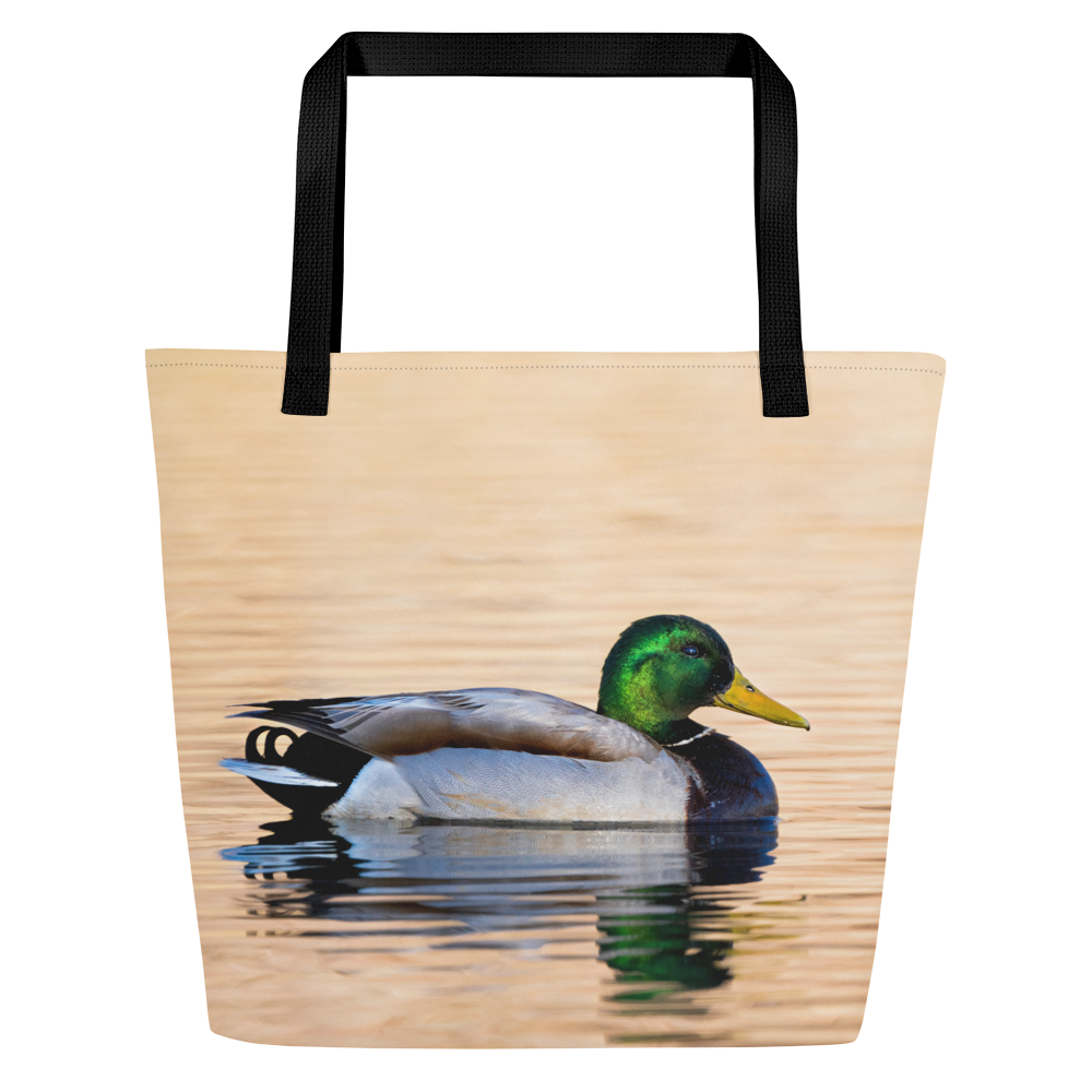 Mallard Duck All-Over Print Large Tote Bag - The Overland Diaries