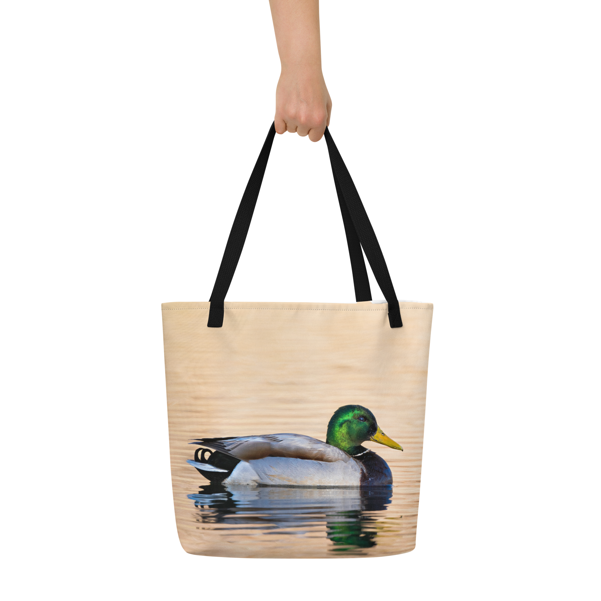 Mallard Duck All-Over Print Large Tote Bag - The Overland Diaries