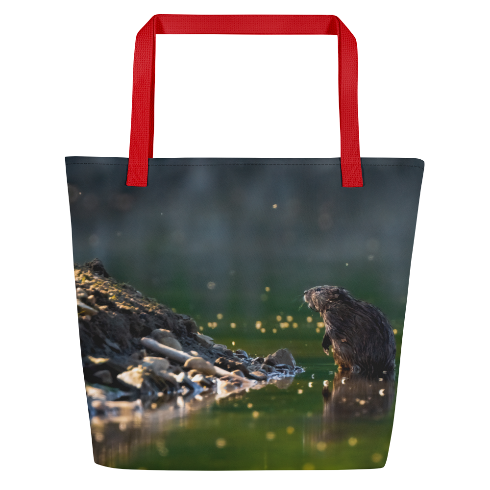 Muskrat All-Over Print Large Tote Bag - The Overland Diaries