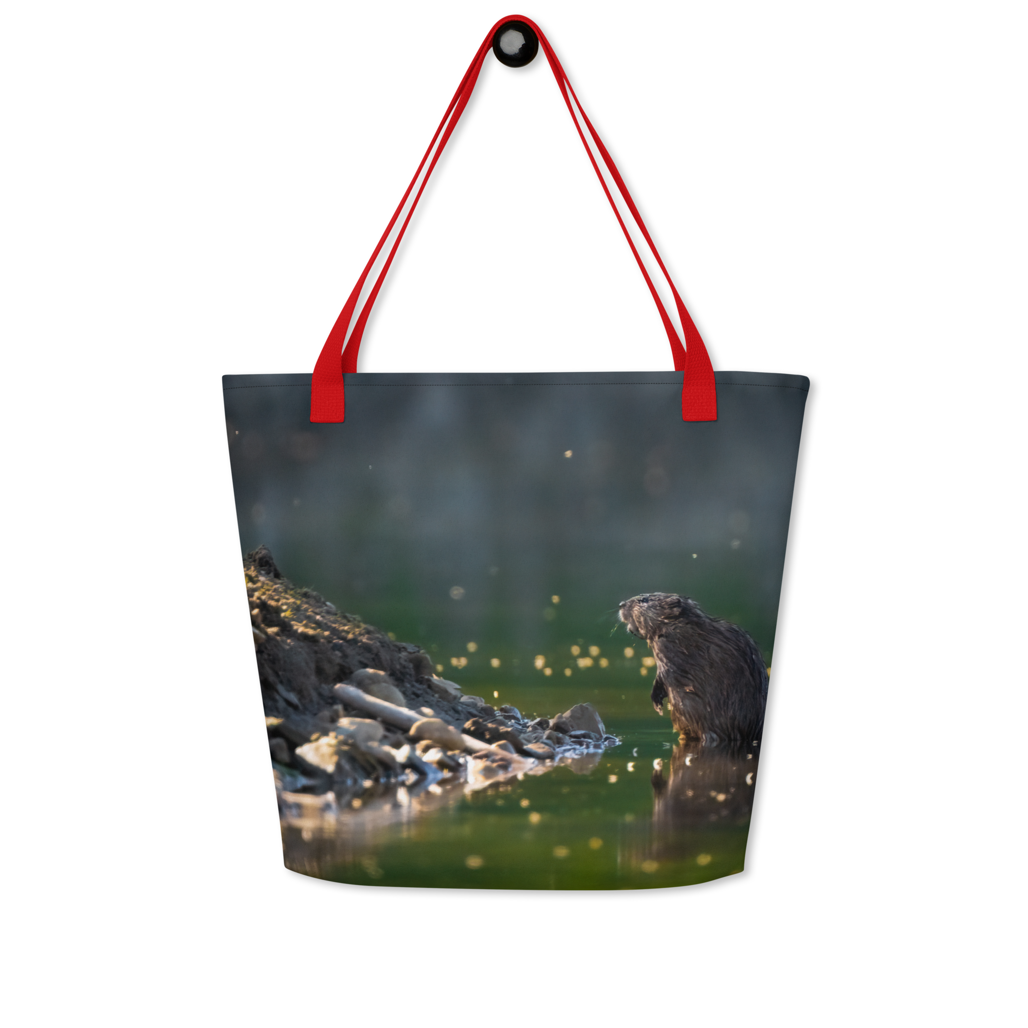 Muskrat All-Over Print Large Tote Bag - The Overland Diaries