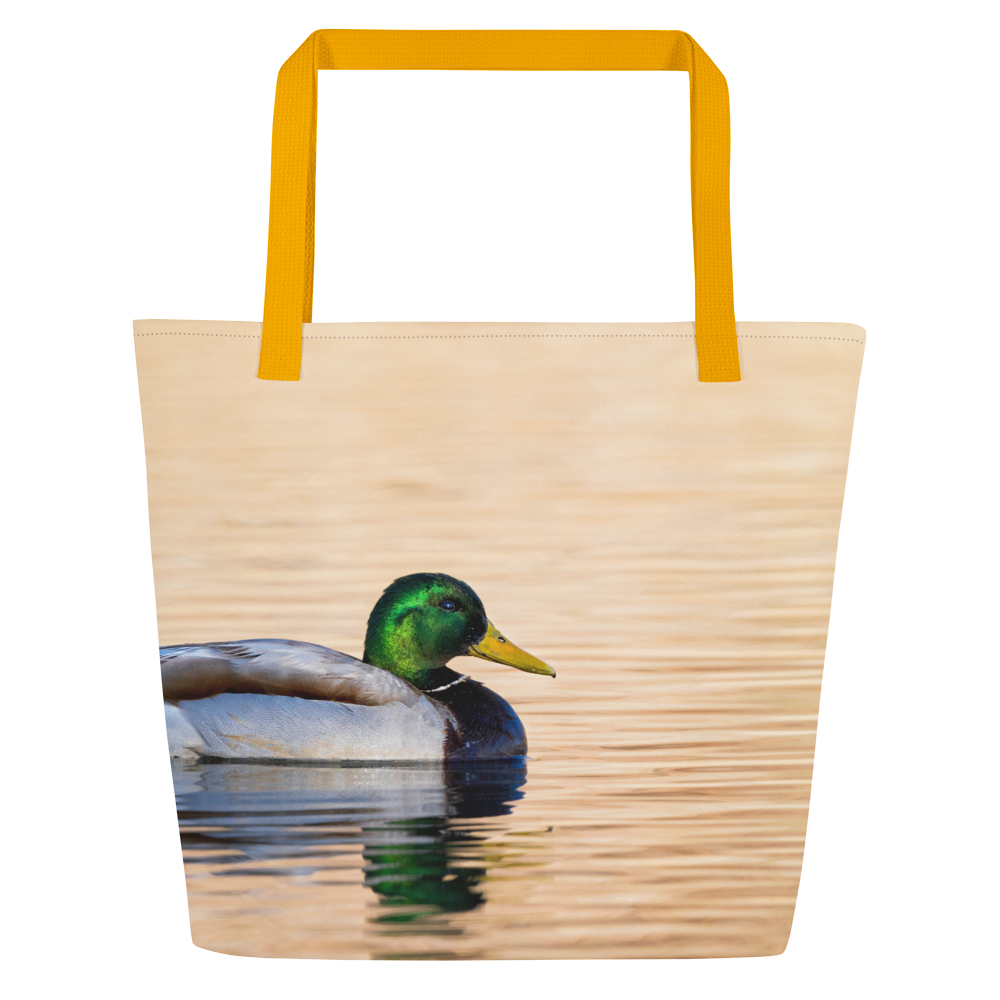 Mallard Duck All-Over Print Large Tote Bag - The Overland Diaries