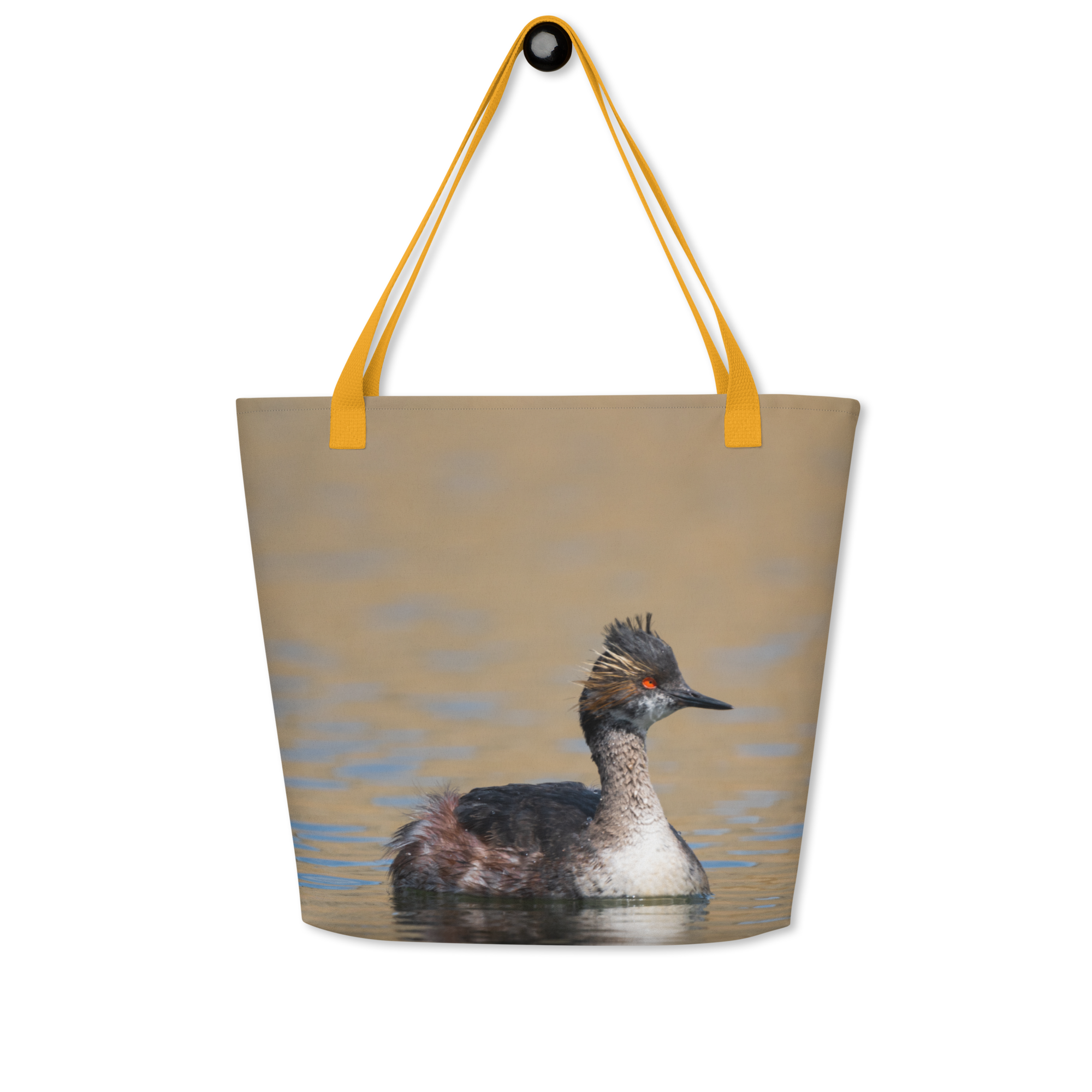 Eared Grebe All-Over Print Large Tote Bag - The Overland Diaries