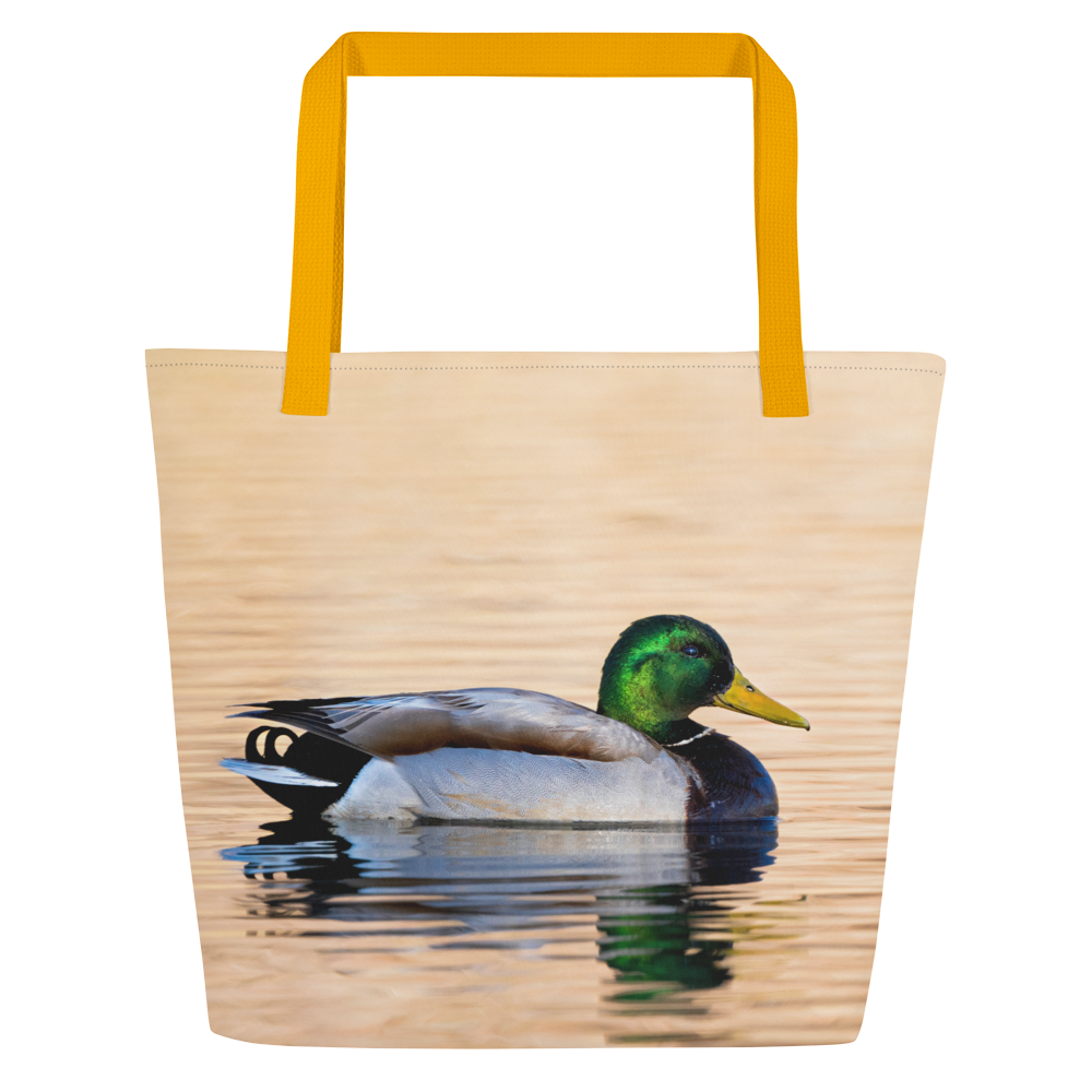 Mallard Duck All-Over Print Large Tote Bag - The Overland Diaries