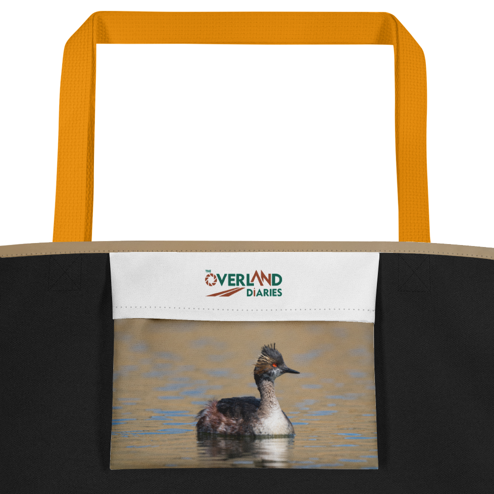Eared Grebe All-Over Print Large Tote Bag - The Overland Diaries