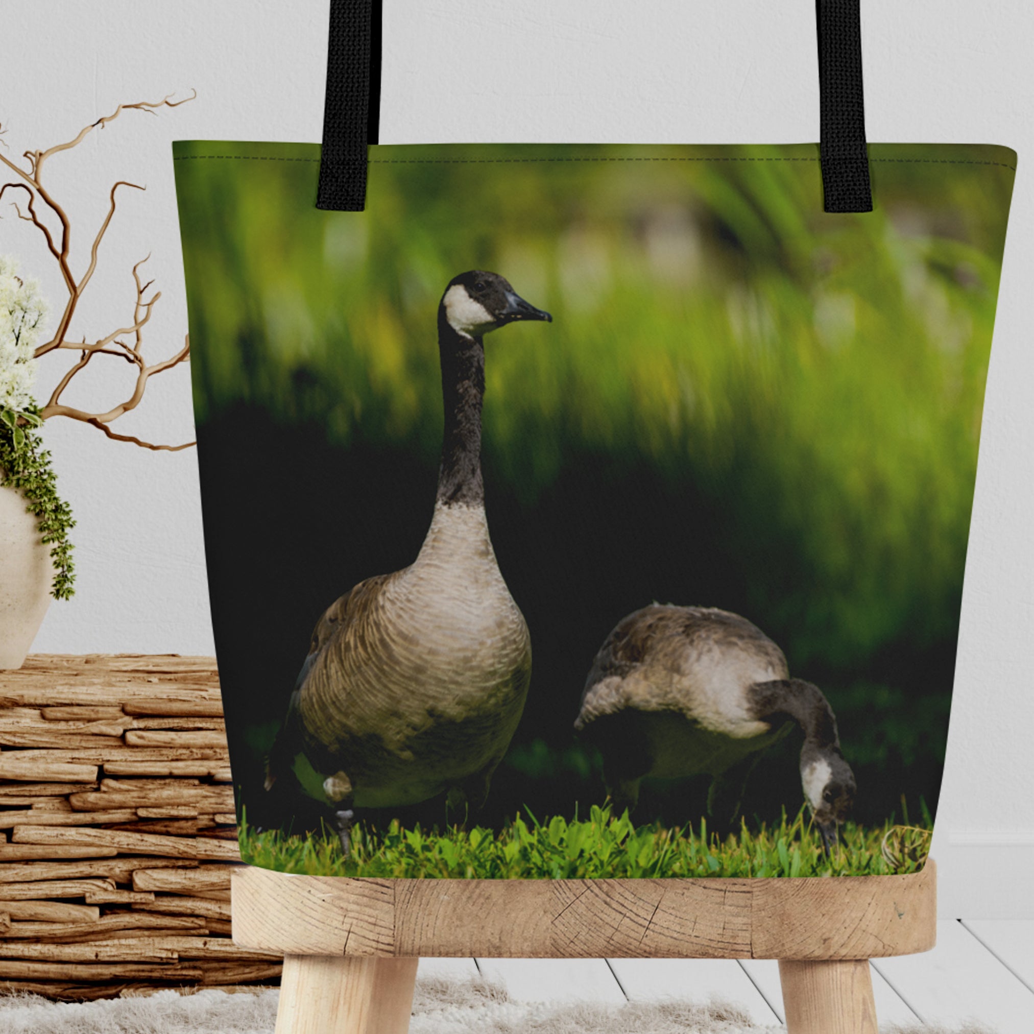 Canada Geese All-Over Print Large Tote Bag - The Overland Diaries