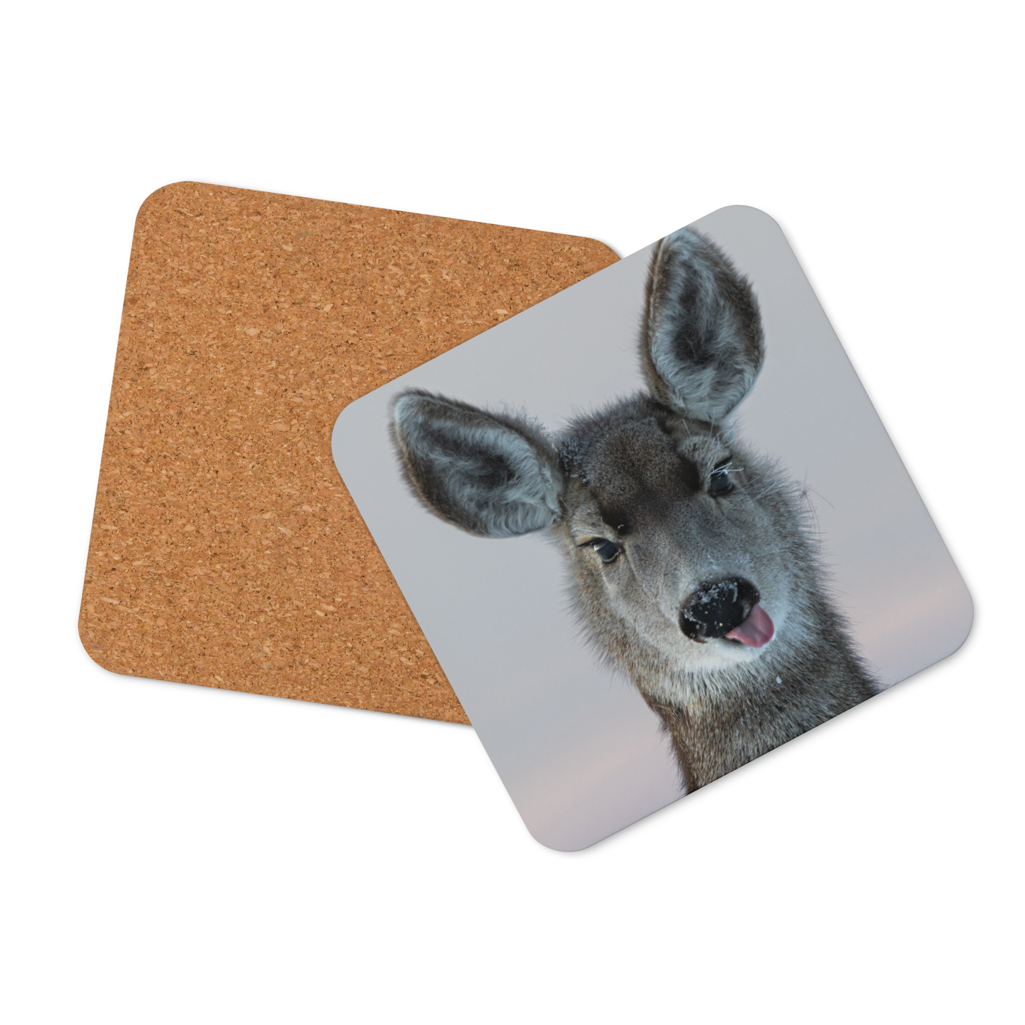 Deer Funny Face Cork-Back Coaster - The Overland Diaries