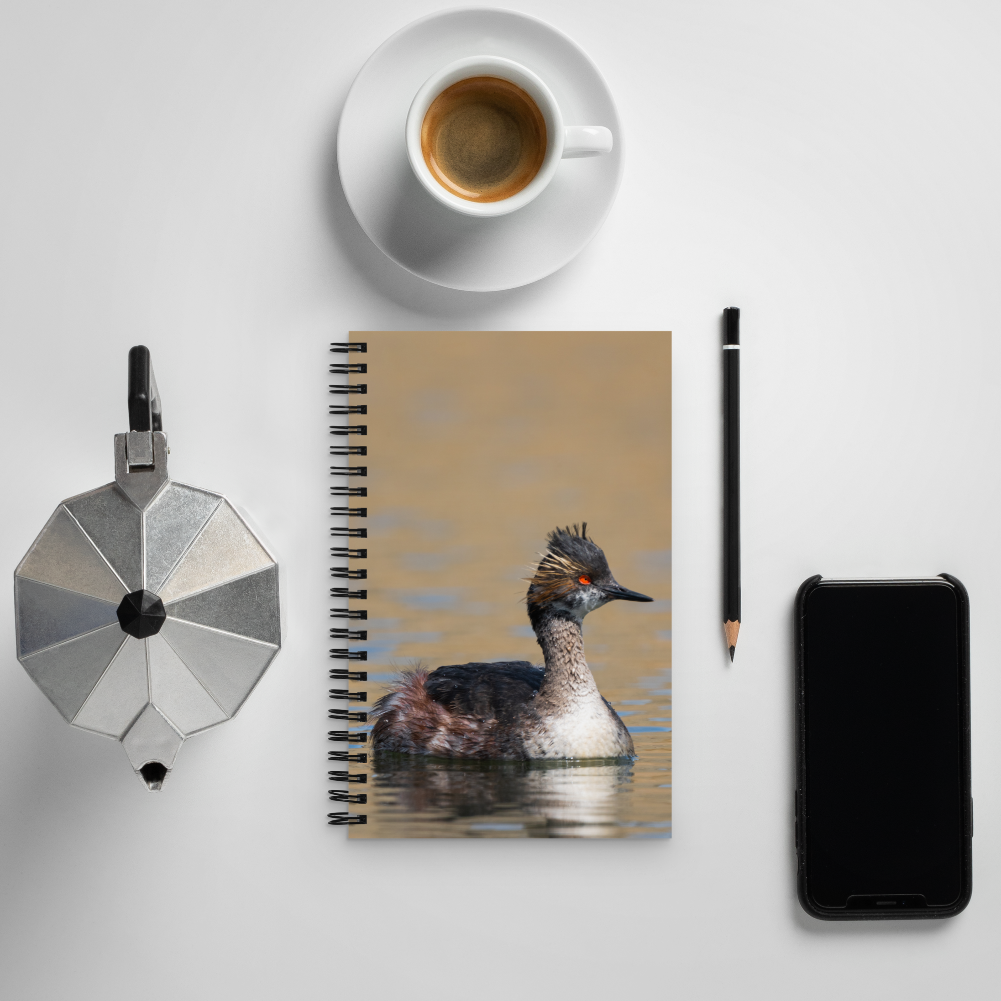 Eared Grebe Spiral Notebook - The Overland Diaries