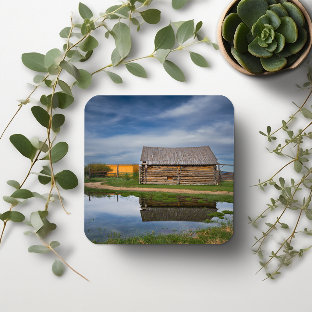 Centennial Barn Cork-back coaster