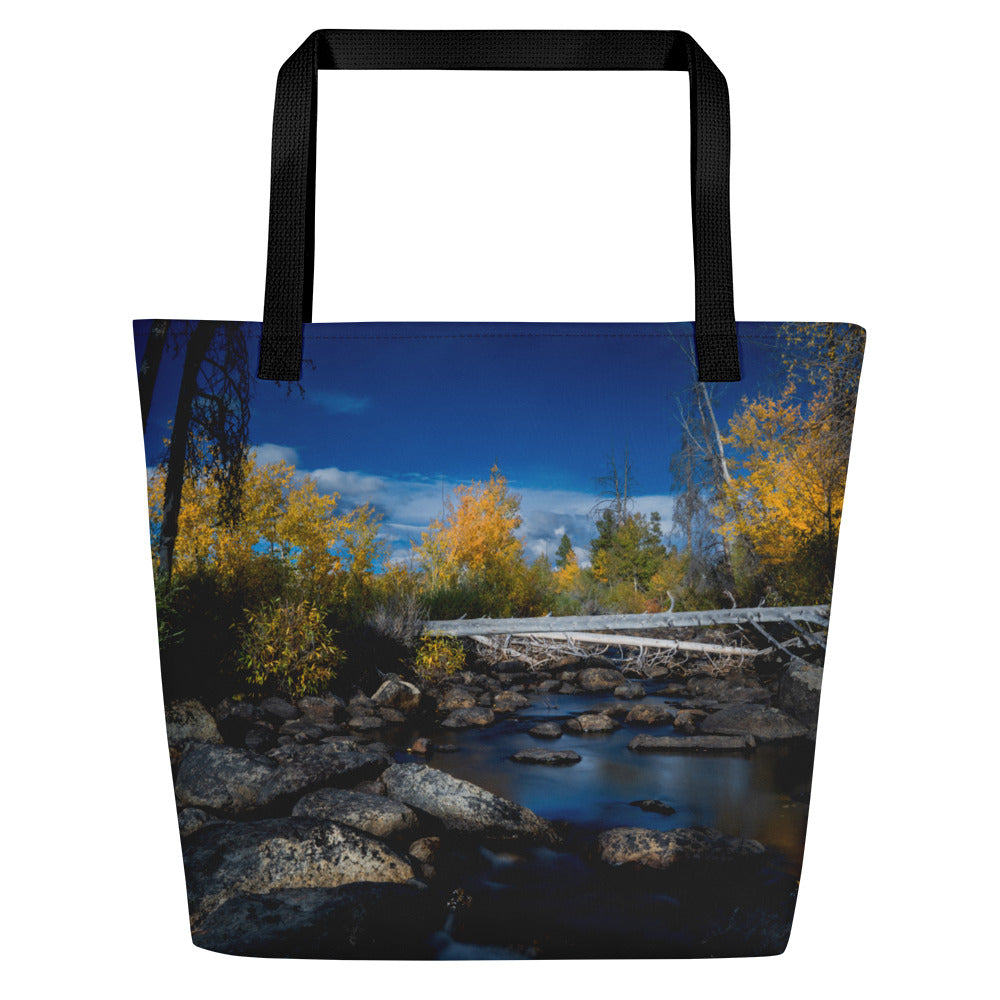 Aspens in the Fall All-Over Print Large Tote Bag