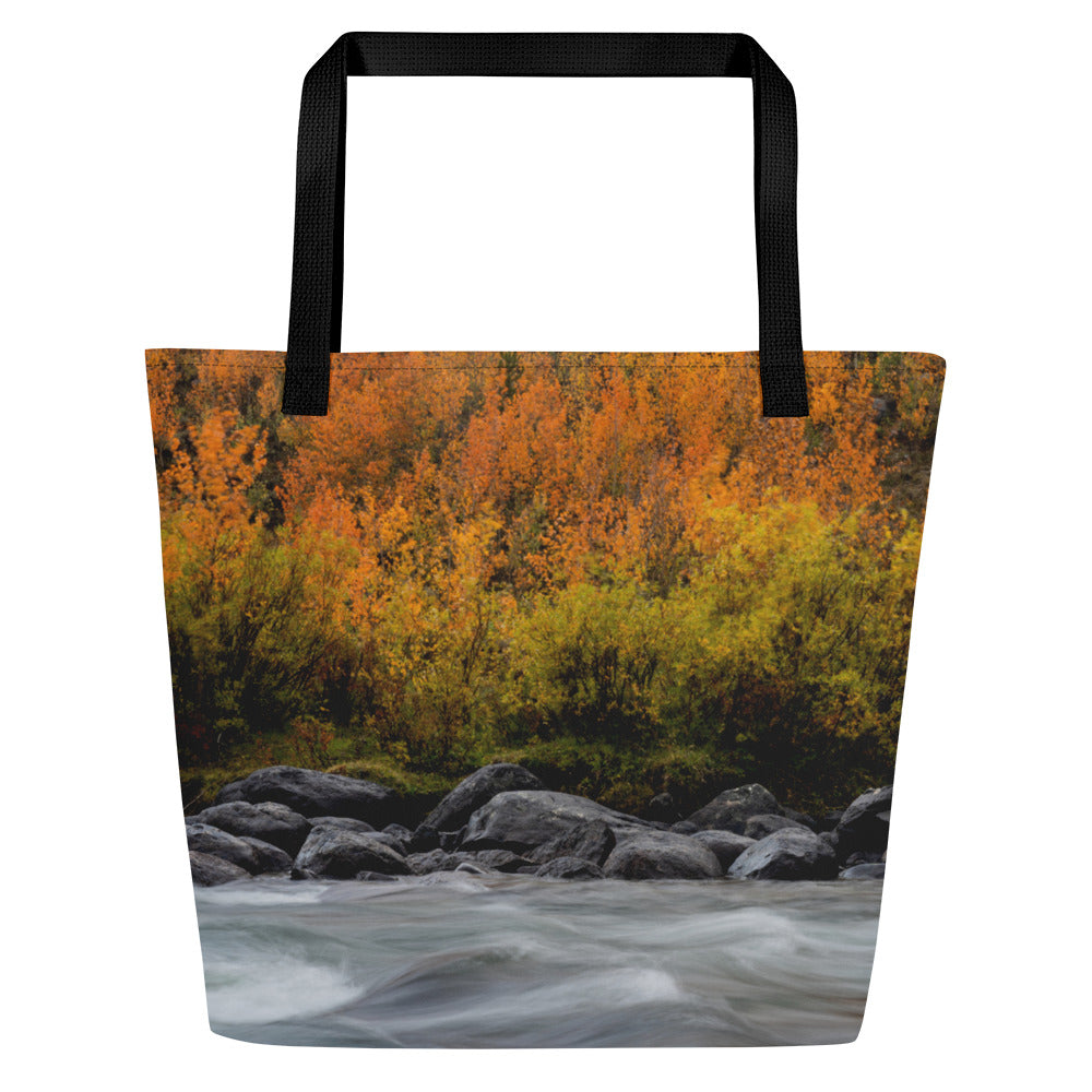 Green River, Wyoming in the Fall All-Over Print Large Tote Bag