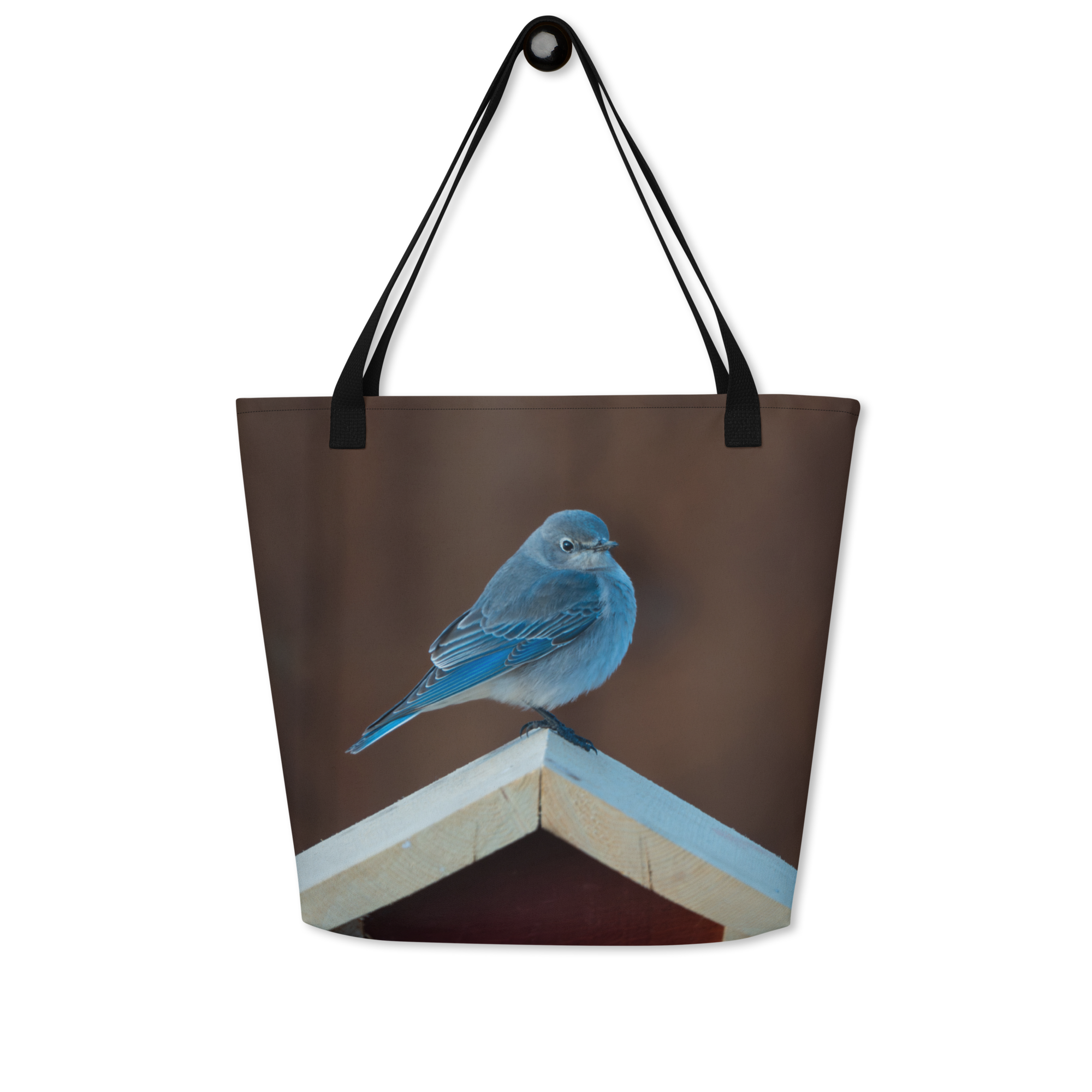 Mountain Bluebird All-Over Print Large Tote Bag