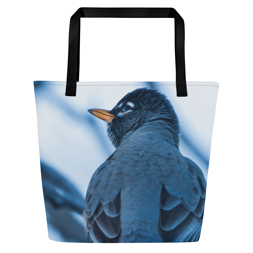 Robin All-Over Print Large Tote Bag