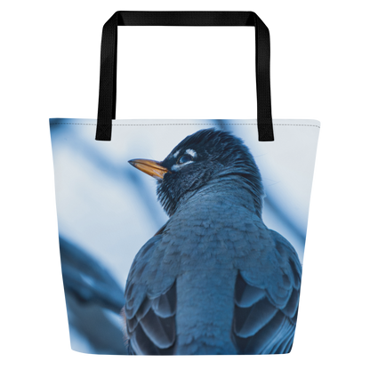 Robin All-Over Print Large Tote Bag