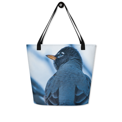 Robin All-Over Print Large Tote Bag