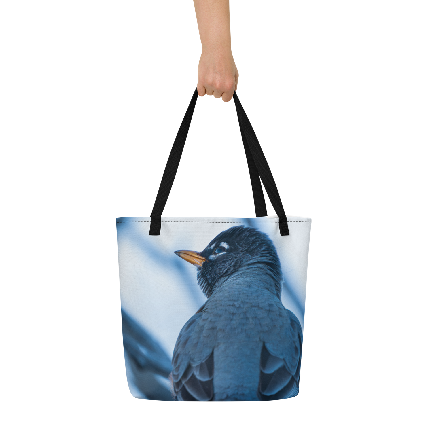 Robin All-Over Print Large Tote Bag