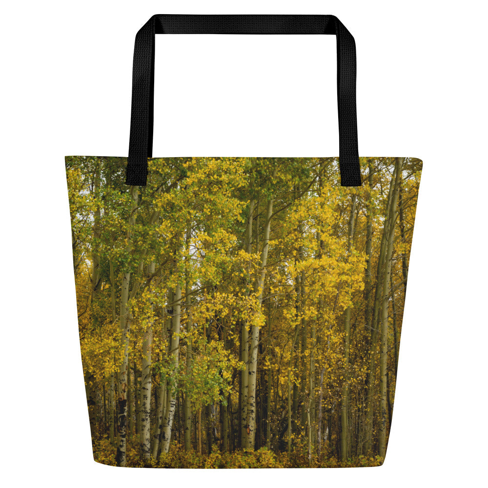 Aspens in the Fall All-Over Print Large Tote Bag