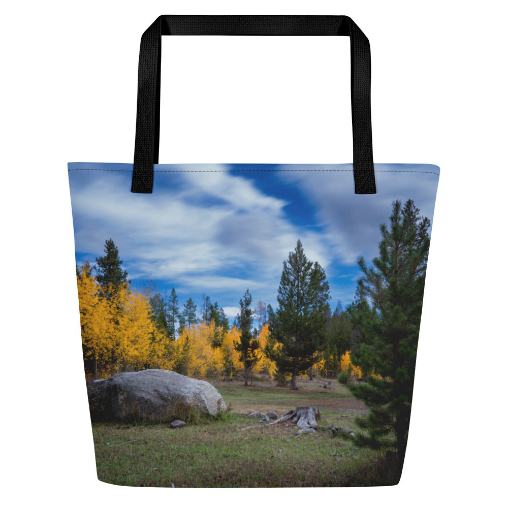 Fall in Wyoming All-Over Print Large Tote Bag