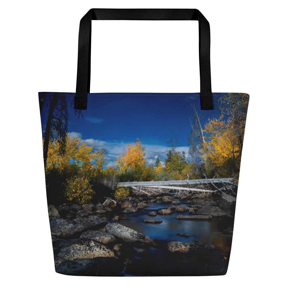 Aspens in the Fall All-Over Print Large Tote Bag