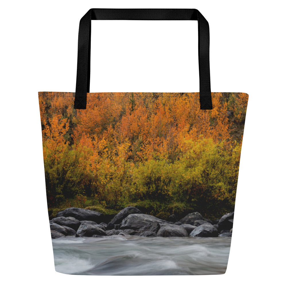 Green River, Wyoming in the Fall All-Over Print Large Tote Bag